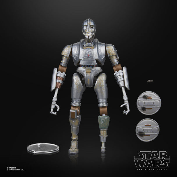 Zoom sur le visage détaillé de la figurine SM-33 Skeleton Crew Star Wars