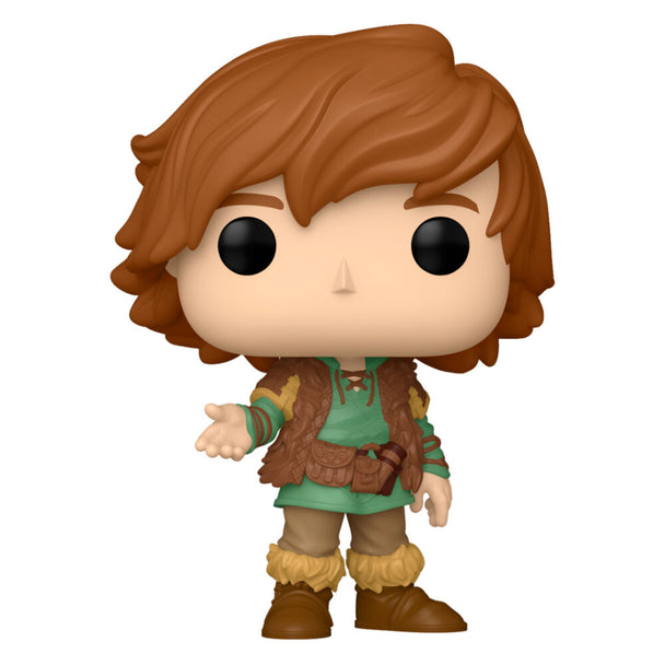 Figurine Funko POP Deluxe Hiccup de How to Train Your Dragon, vue de face dans sa boîte cadeau de 9 cm