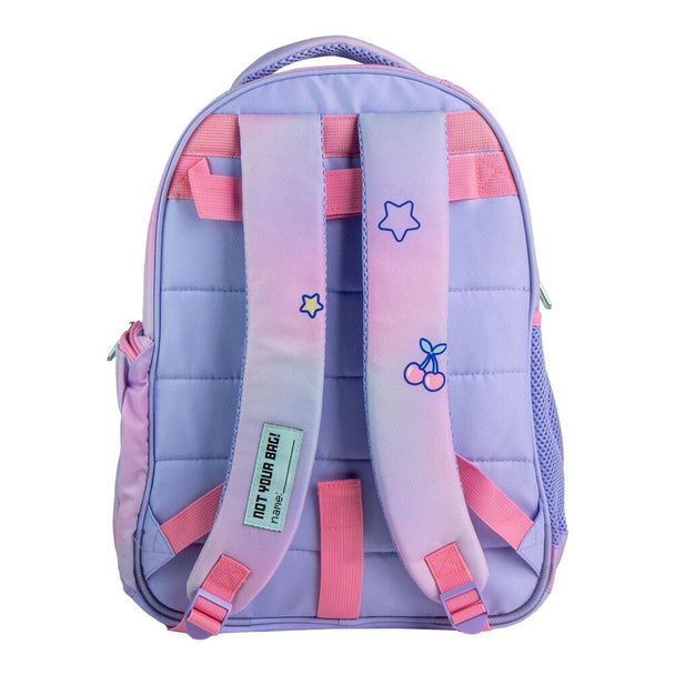 Vue de profil du sac à dos Stitch 42cm montrant ses compartiments pratiques et sa robustesse