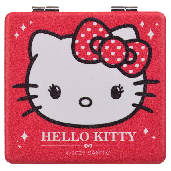 Miroir de poche Hello Kitty TAKE CARE fermé avec un design coloré et adorable