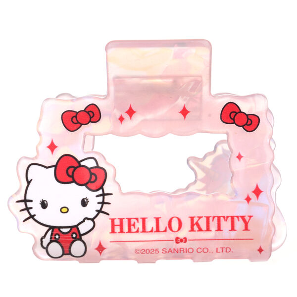 Barrette premium Hello Kitty vue de face avec détails colorés et finition brillante