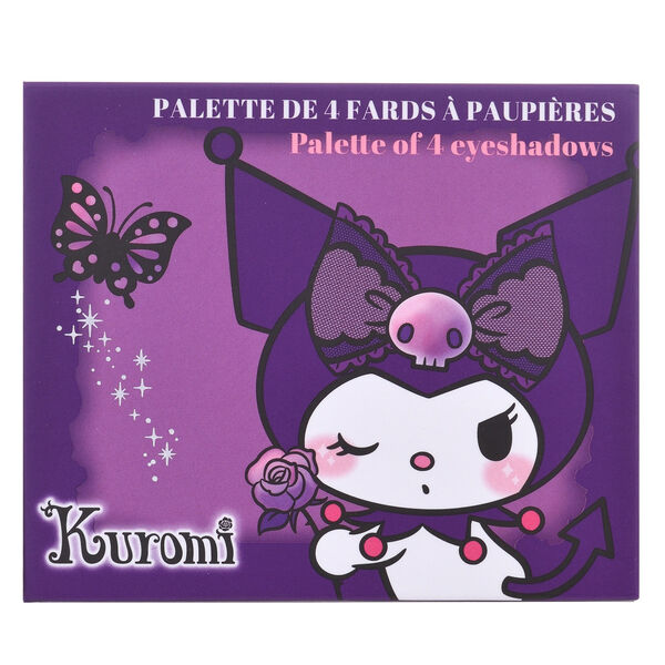 Palette de maquillage Hello Kitty Kuromi avec 4 couleurs vibrantes et design kawaii