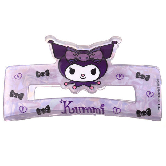 Pince à cheveux Hello Kitty Kuromi premium vue de face avec détails colorés