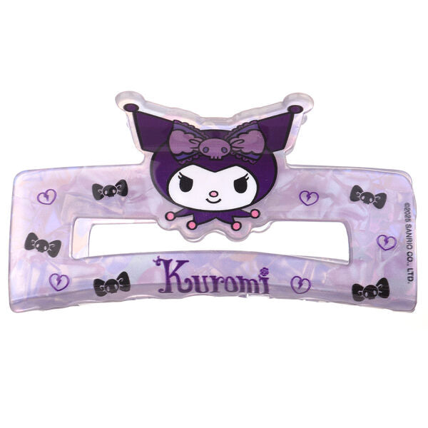Pince à cheveux Hello Kitty Kuromi premium vue de face avec détails colorés