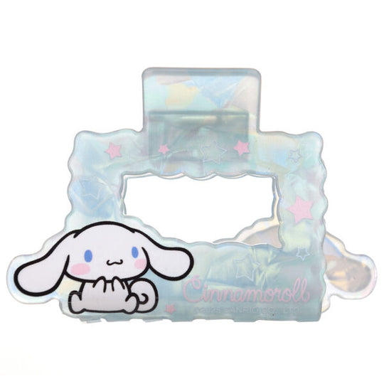 Barrette premium Hello Kitty et Cinnamoroll vue de face avec couleurs vives et détails soignés