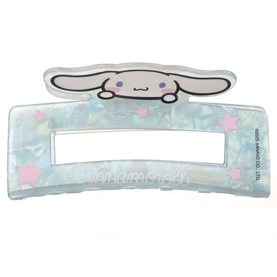 Barrette Hello Kitty et Cinnamoroll premium de TAKE CARE, gros plan sur les détails des personnages et la qualité de la finition.