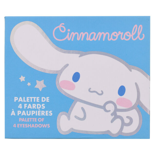 Palette de maquillage Hello Kitty Cinnamoroll avec 4 couleurs pastel et packaging mignon