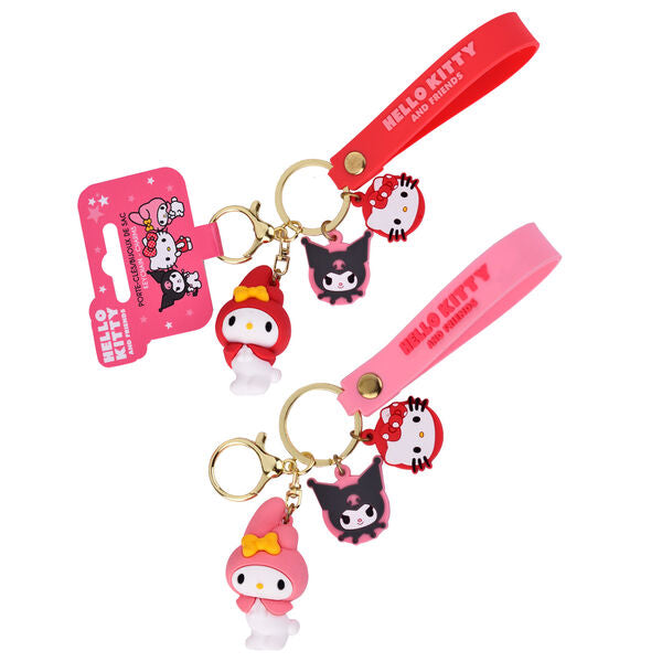 Porte-clés 3D Hello Kitty coloré en gros plan avec détails précis et finition soignée