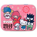 Boîte métal pansements Hello Kitty & Friends vue de face avec design coloré et personnages emblématiques