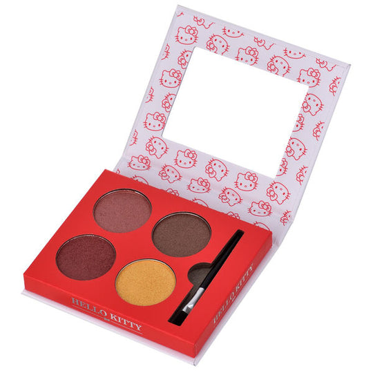 Vue rapprochée des 4 teintes colorées de la palette Hello Kitty TAKE CARE
