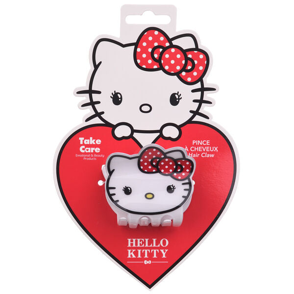 Zoom sur le clip de la barrette Hello Kitty premium montrant la qualité des matériaux et la finition