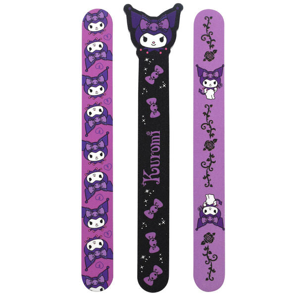 Gros plan sur la lime à ongles Hello Kitty avec détails colorés et surface abrasive