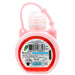 Illustration des mains appliquant le gel désinfectant Hello Kitty pour une hygiène parfaite