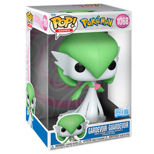 Figurine Funko POP Gardevoir Pokémon de 25 cm en vinyle, vue de face avec détails précis et couleurs vives