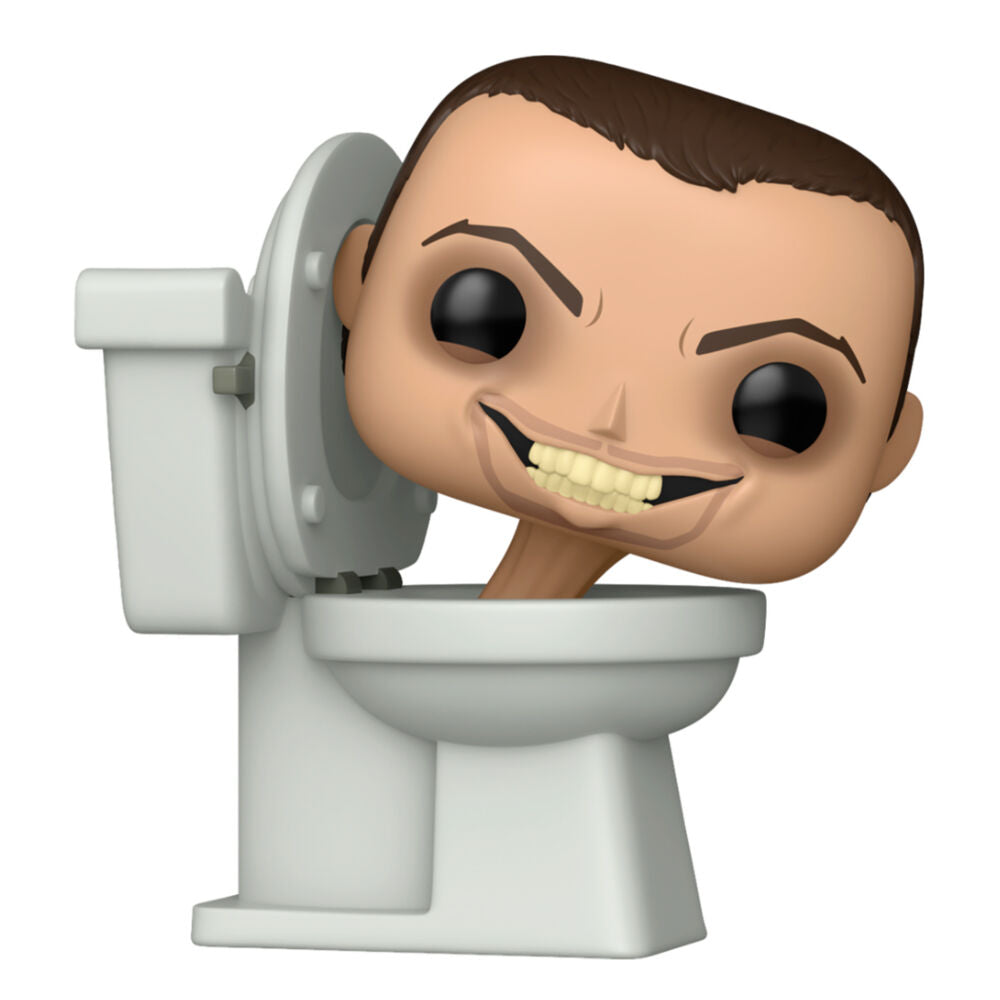 Figurine Funko POP Skibidi Toilet en vinyl de 9 cm présentée dans sa boîte cadeau officielle FUNKO