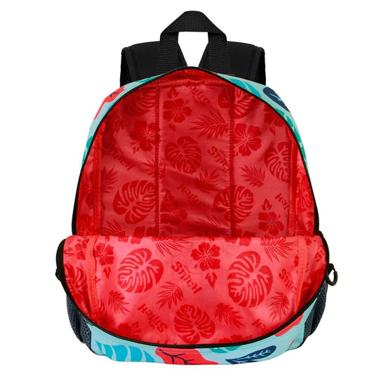 Intérieur du sac à dos Stitch avec doublure imprimée et compartiment principal spacieux