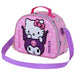 Détail de la bandoulière ajustable et de la sangle arrière pour trolley du sac Hello Kitty isotherme