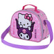 Détail de la bandoulière ajustable et de la sangle arrière pour trolley du sac Hello Kitty isotherme