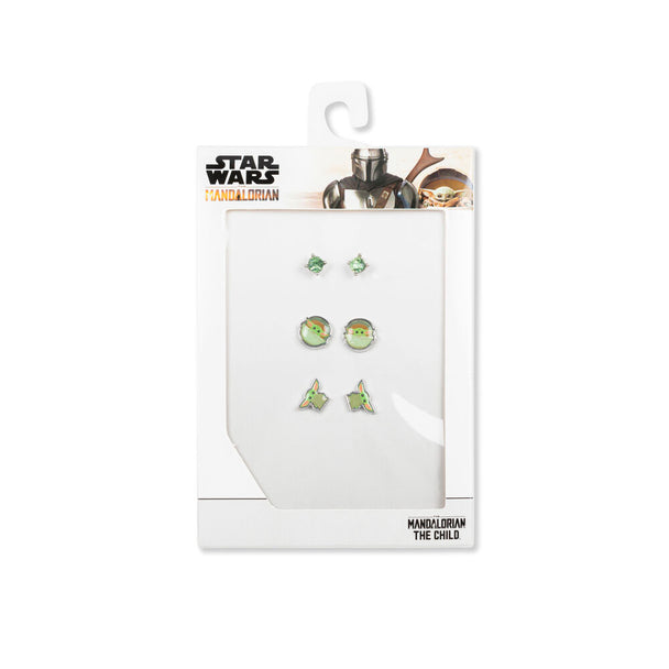 Image de la deuxième paire de boucles d'oreilles avec pierres scintillantes et design inspiré de Star Wars