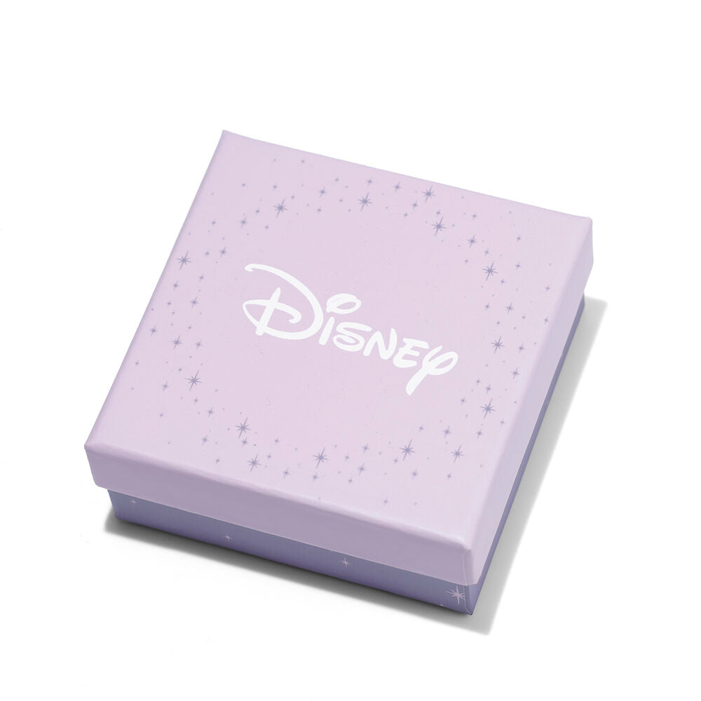 Boîte cadeau officielle Disney contenant les boucles d'oreilles Minnie argentées avec pierre de décembre