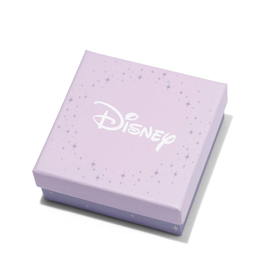 Boîte cadeau officielle Disney contenant les boucles d'oreilles Minnie argentées avec pierre de décembre