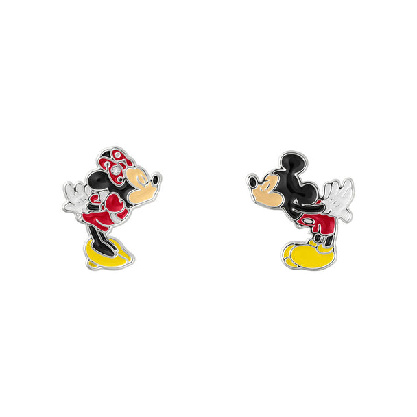 Plateau bijou PEERS HARDY avec illustration de Mickey et Minnie s'embrassant dans un cœur rouge
