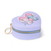 Boîte à bijoux Disney Stitch et Angel en forme de cœur fermée avec fermeture éclair visible