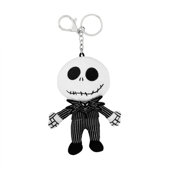 Porte-clés peluche Jack Skellington Disney vu de face avec détails précis et tissu doux