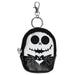 Porte-clés sac à dos miniature Jack Skellington en 3D avec fermeture éclair et anneau mousqueton