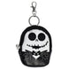 Porte-clés sac à dos miniature Jack Skellington en 3D avec fermeture éclair et anneau mousqueton