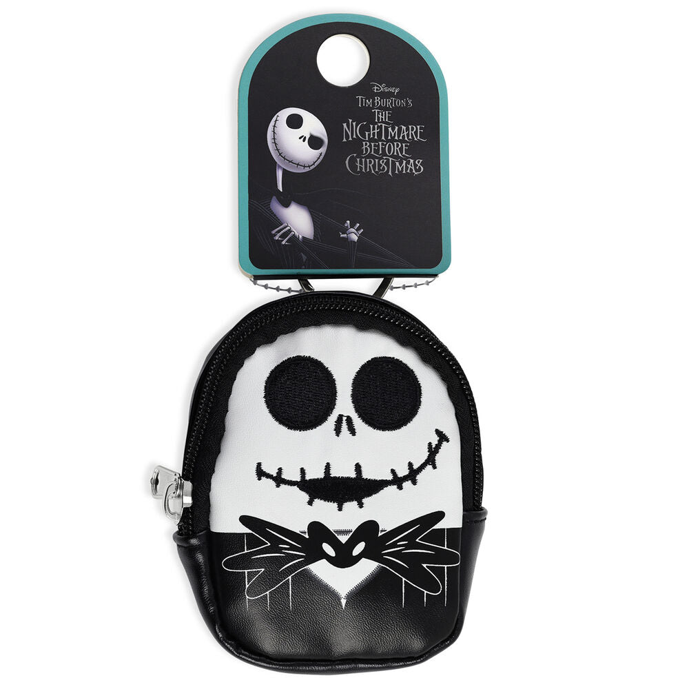Vue de face du porte-clés sac à dos Jack Skellington Disney Nightmare Before Christmas avec détails précis