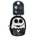 Vue de face du porte-clés sac à dos Jack Skellington Disney Nightmare Before Christmas avec détails précis