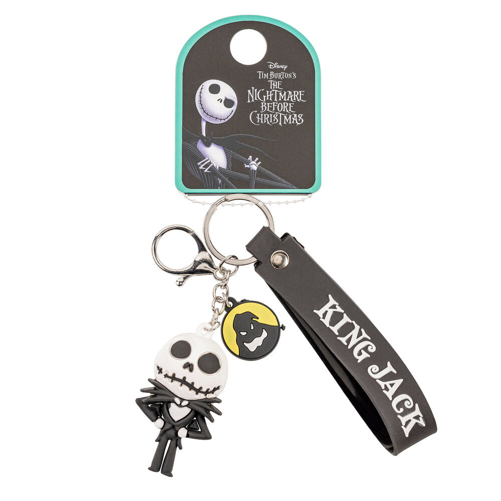 Pendentif 3D détaillé représentant Jack Skellington avec finition soignée sur porte-clés officiel