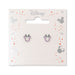 Détail des pierres roses brillantes des boucles d'oreilles Minnie Mouse PEERS HARDY