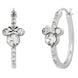 Boucles d'oreilles créoles argentées PEERS HARDY avec pierres colorées et motif Minnie Mouse