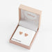 Vue latérale des boucles d'oreilles Minnie Mouse signées PEERS HARDY en or rose