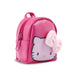 Détail du crochet métallique sur le porte-clés sac à dos Hello Kitty pour fixation facile