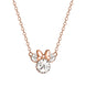 Vue rapprochée des détails en cristal clair du collier Disney Minnie PEERS HARDY