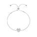 Bracelet Minnie Mouse avec chaîne argentée ajustable et charm en zirconium étincelant