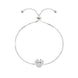 Bracelet Minnie Mouse avec chaîne argentée ajustable et charm en zirconium étincelant