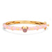 Bracelet plaqué or avec nœud rose et tête Minnie Mouse vue de face