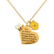 Collier Disney Winnie l'Ourson avec pendentif cœur plaqué or jaune sur fond blanc
