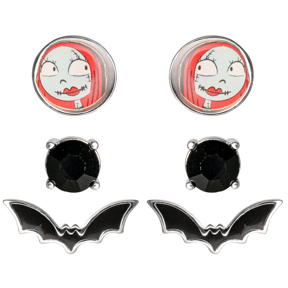 Boucles d'oreilles chauve-souris noires émaillées du set Nightmare Before Christmas PEERS HARDY