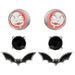Boucles d'oreilles chauve-souris noires émaillées du set Nightmare Before Christmas PEERS HARDY