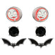 Boucles d'oreilles chauve-souris noires émaillées du set Nightmare Before Christmas PEERS HARDY