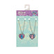 Set complet des deux colliers Angel et Stitch présentés côte à côte sur un support élégant
