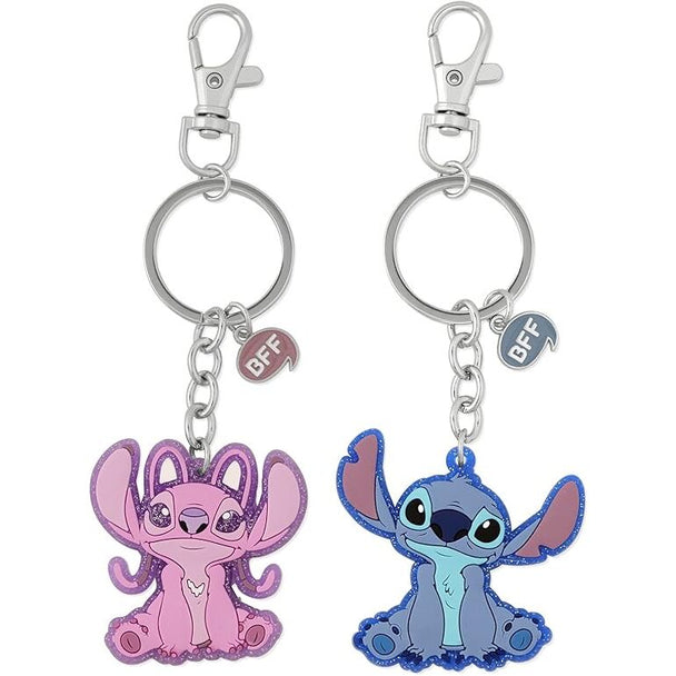 Porte-clé Disney Angel rose avec détails soignés sur fond blanc, emballage officiel PEERS HARDY visible