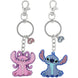 Porte-clé Disney Angel rose avec détails soignés sur fond blanc, emballage officiel PEERS HARDY visible
