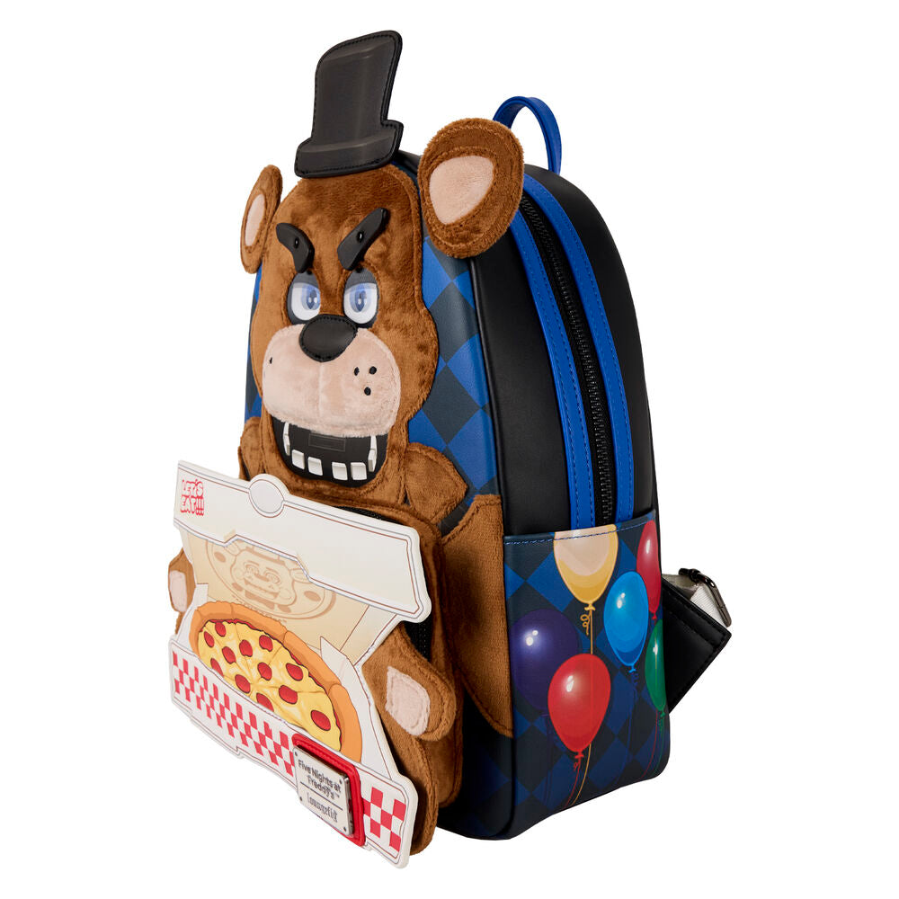 Vue latérale du sac à dos Freddy avec ses bretelles rembourrées et confortables pour un port facile.