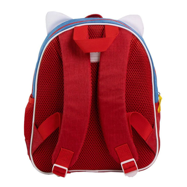 Vue de profil du sac à dos Hello Kitty 30cm montrant les bretelles ajustables et la qualité du tissu